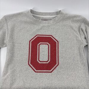 Ohio State Varsity Authentic Apparel Big O Grey Crewneck Chunky Sweatshirt Small
